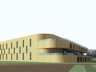 School Building 3D model 59
