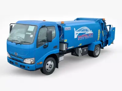 Hino 616 STD 3375 Garbage truck Low-poly 3D model