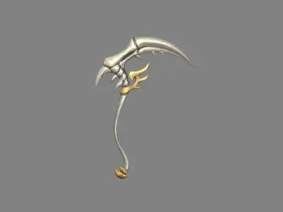 Cartoon bone sickle Low-poly 3D model