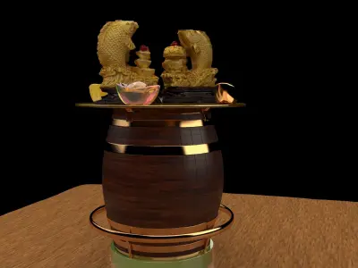 Chinese golden fish  3D model