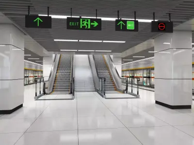 City Subway Low-poly 3D model