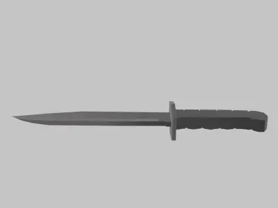 Low Poly Combat Knife Low-poly 3D model