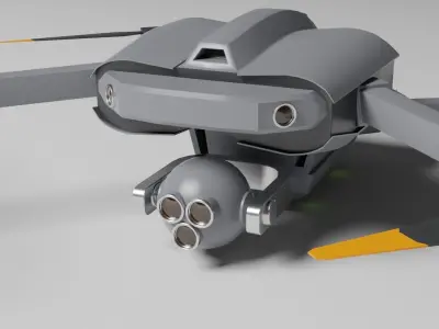 Quadcopter Drone Low-poly 3D model purchase