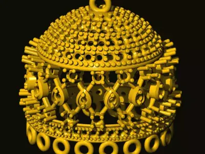 jumka golden bell 3D print model