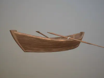 Wooden Boat 3D model