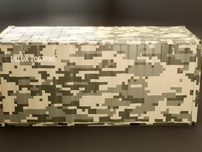 Military Intermodal Shipping Container 20-foot-long Low-poly 3D model