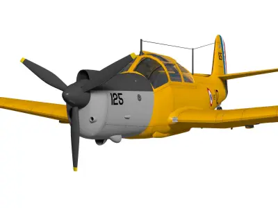 Morane-Saulnier MS770 Alcyon 3D model