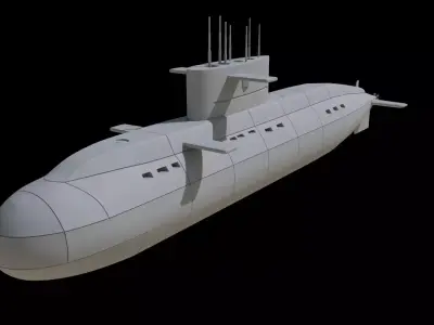 Submarine 3D model 3D print model