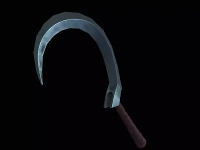scythe  game ready assets Low-poly 3D model