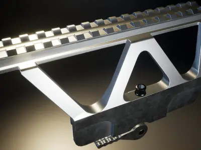 AAA Side Rail Mount Game Ready PBR Low-poly 3D model