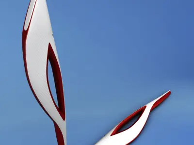 Sochi olympic torch low poly Low-poly 3D model