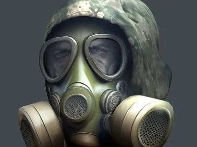 Helmet 3d model military combat Military Low-poly Low-poly 3D model 59