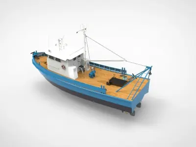 Fishing ship 3D model