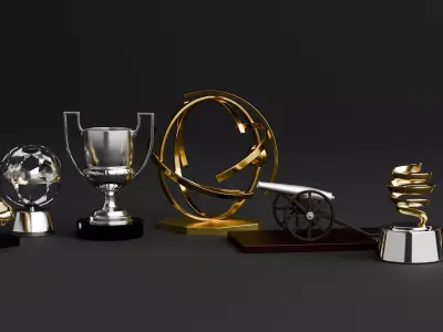 Every Football Awards Collection Low-poly 3D model