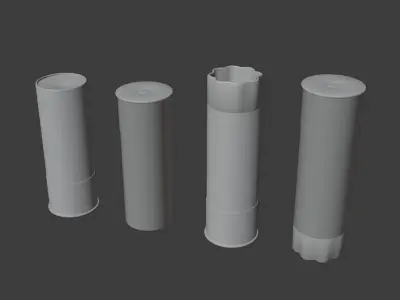Shotgun ammo Low-poly 3D model purchase