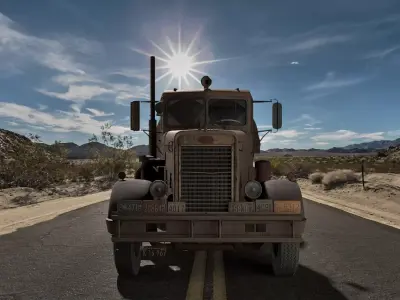 Duel Peterbilt 281 3D Model Low-poly 3D model