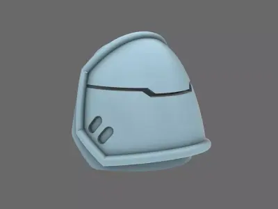 Space Knights V4 Savage Plain Shoulder Pads Type B 3D print model