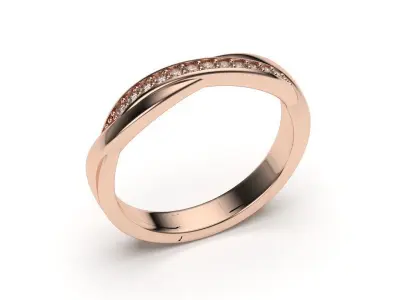 solitaire with ring sizes  8 part S54 3D print model