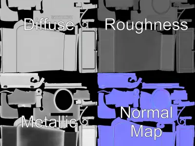 Metallic Container Model Pack for D Environments and Games Low-poly 3D model