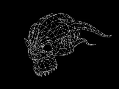 Demonic Helmets Low-poly 3D model
