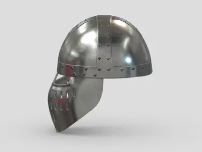 Medieval Helmet 07 Low Poly PBR Realistic Low-poly 3D model