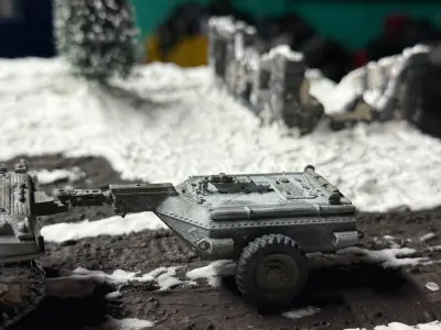 Sherman crocodile M4A4 and trailer 3D print model