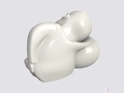 Sleeping monk figurine for 3D printing 3D print model