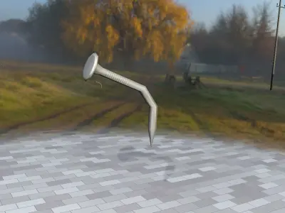 Low-Poly Nail 5 - Object 130 - Electricity Poles Package Low-poly 3D model
