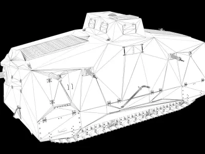 German A7V Tank 3D model