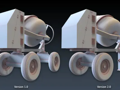CEMENT MIXER MACHINE 3D MODEL 3D model
