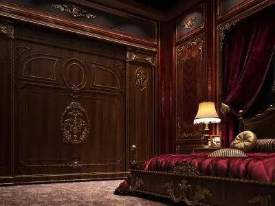 Luxurious Asnaghi Bedroom 3D model