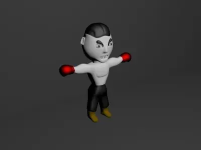 Man cartoon character Free low-poly 3D model