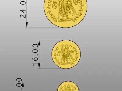 Coin pendant Free 3D model get