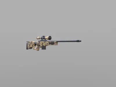 AWM BOLT ACTION SNIPER RIFLE 3D model