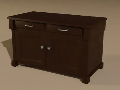Old cabinet Low-poly 3D model