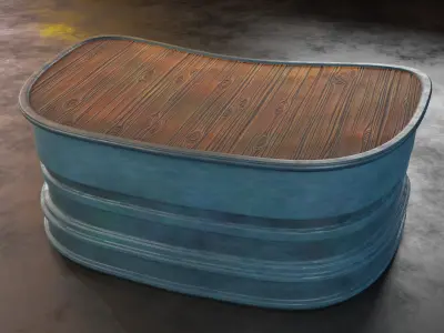 Alchemy Table Low-poly 3D model