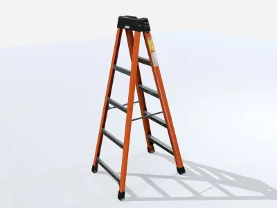 Fiberglass Ladder Low-poly 3D model