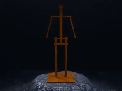 Wood Armor Stand 3D model