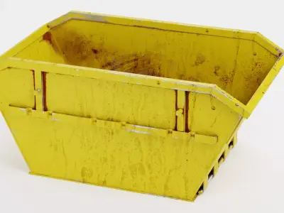 Skip V1 - Worn Industrial Container 3D model