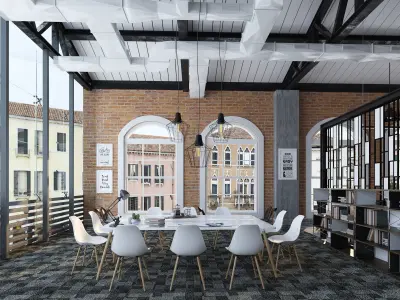 Industrial Open Office 3D model