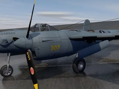 Lockheed F-5A Photo Lightning 3D model