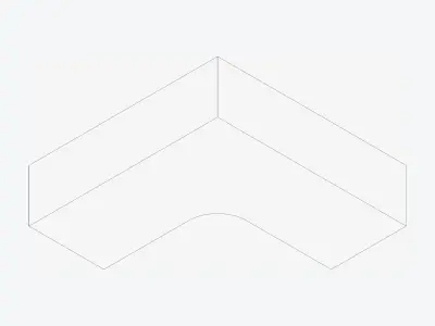 Furniture - Seating - Contemporary - Three - Corner - Backrest Low-poly 3D model