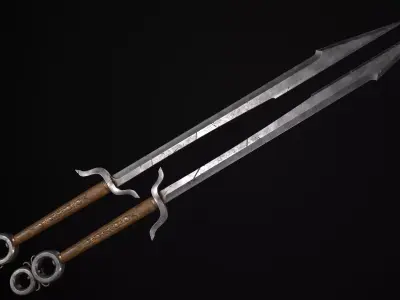 Fantazy Sword Melee Weapon Low-poly 3D model order