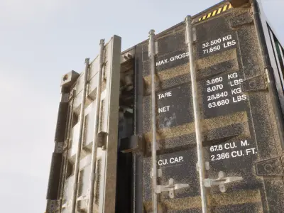 Container Ships Low-poly 3D model