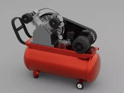 Industrial Air Compressor 3D Modeling model 3D model