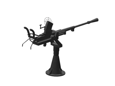 Machine gun 3D model 4