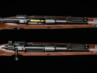 Mauser Kar98k  Low-poly 3D model