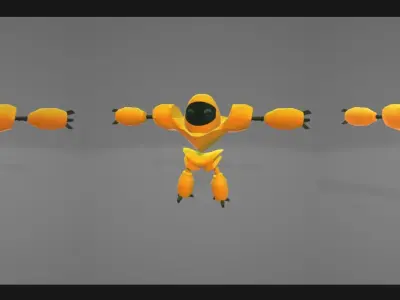 Lowoply scifi robot Free low-poly 3D model