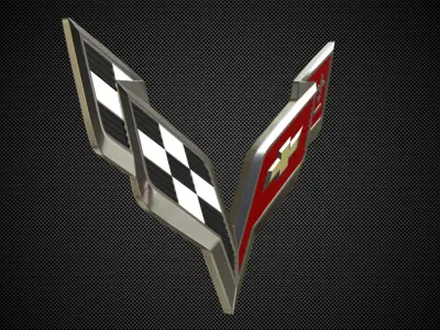 corvette logo 3D model