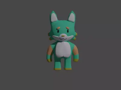Cat low-poly Low-poly 3D model